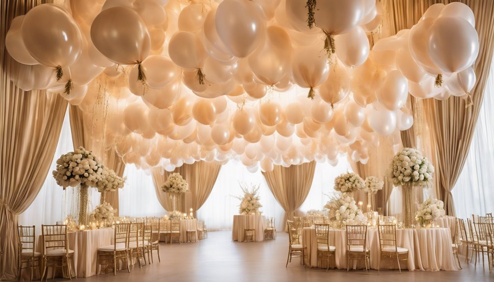 balloons decorate wedding ceremony