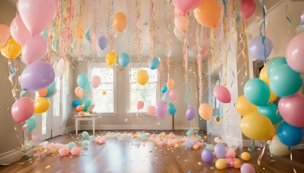 colorful airborne party theme