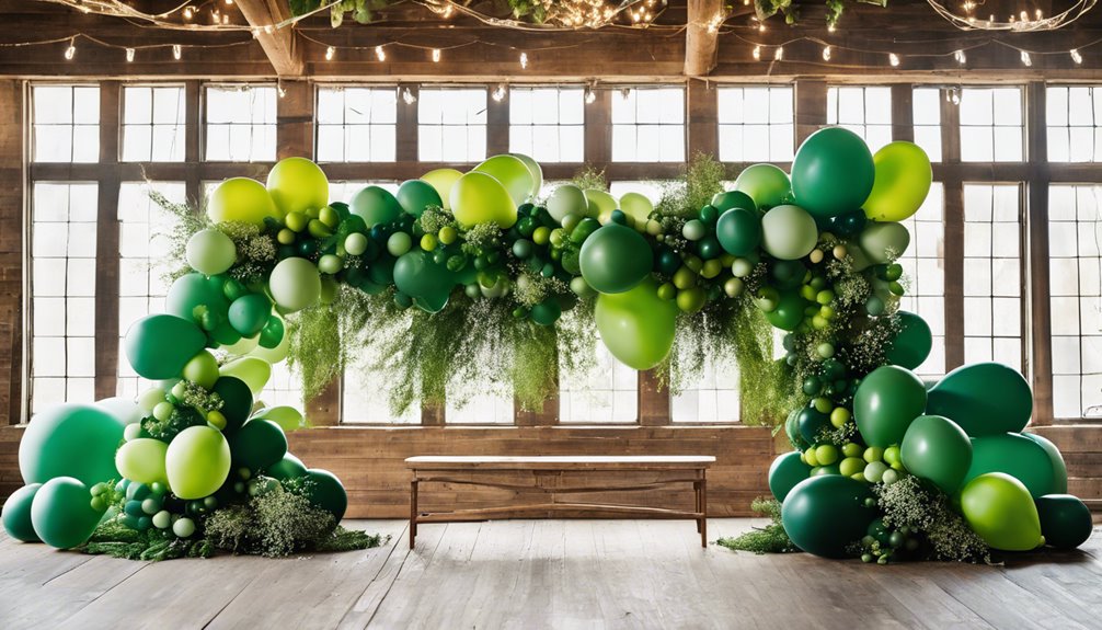 decorative foliage balloon arrangement