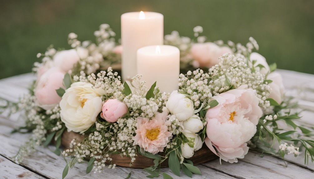 delicate floral table decor