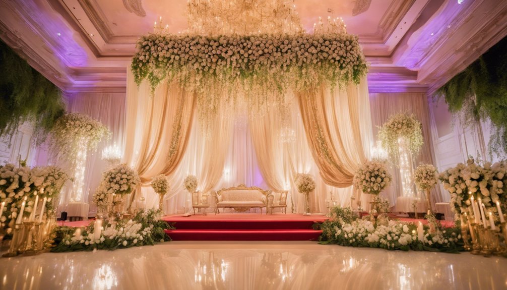 elegant flowered wedding backdrop