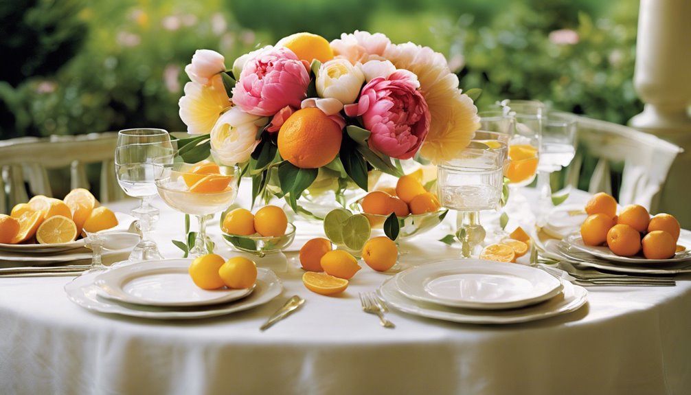 fresh floral table decor